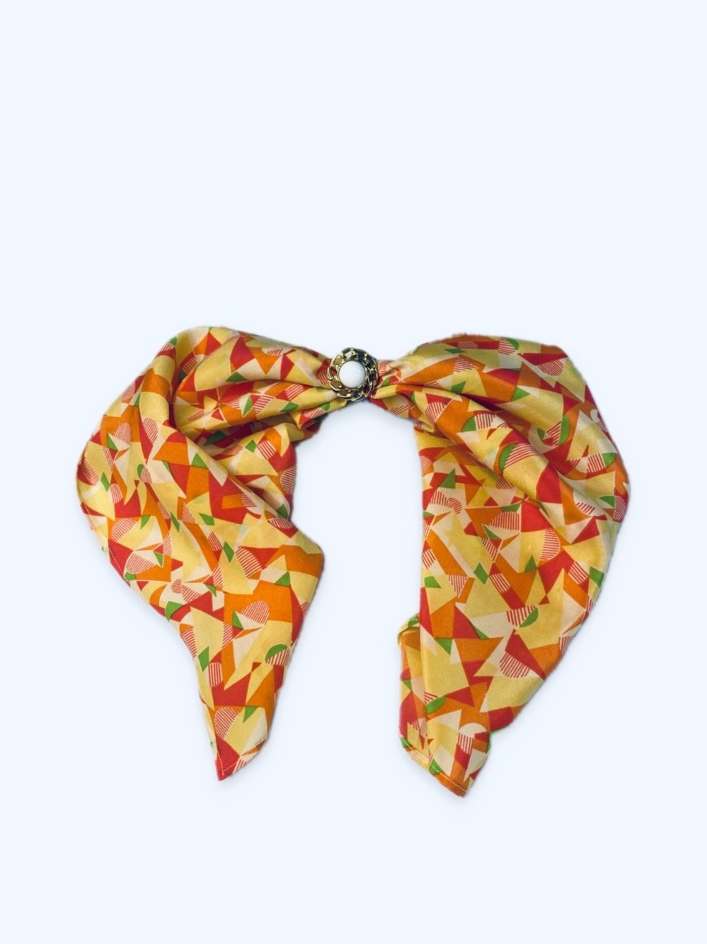NWT SILKLETTE Abstract Geo 100% Fine Silk Kerchief Scarf MULTICOLOR